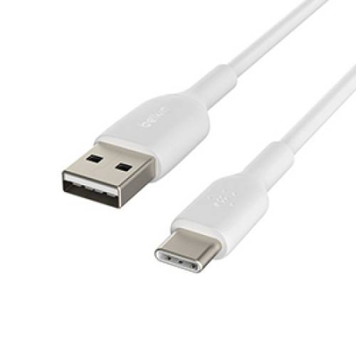 USB-A to USB-C Cable, 2M, White