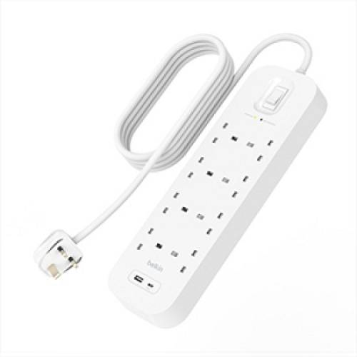 SURGE 8 sockets 900J, 18W, USB A + C