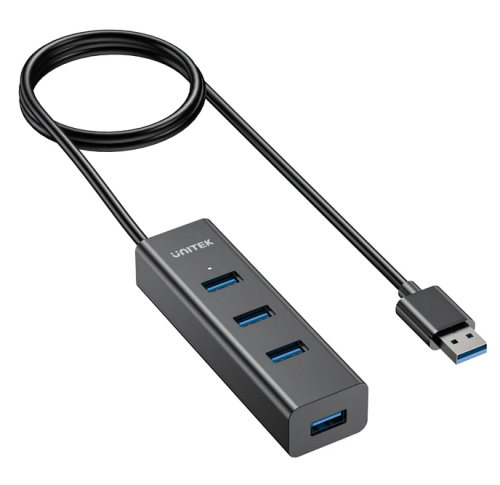 Unitek Y-3089 4x USB-A 3.0 Ports & 1x USB-C Power Port with 1.2m Cable