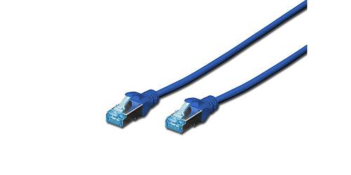 DIGITUS Patchkabel RJ45 SF/UTP Cat5e  0.50m blau Hebelschutz Polybeutel
