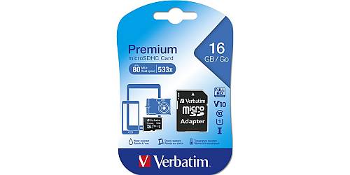 16GB, MicroSDHC, Class 10
