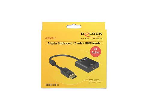 Adapter Displayport 1.2 male > HDMI female 4K Active black