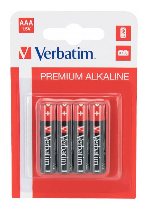 Verbatim Alkaline AAA 4pcs Batteries