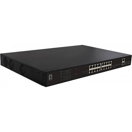 Switch 16x FE FGP-2031 2xGE 2xGSFP 19 270W 16xPoE+