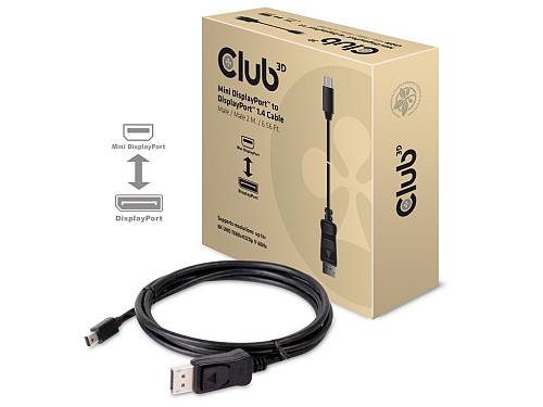 Mini DisplayPort to DisplayPort 1.4 HBR3 8K60Hz Cable, 2 Meter / 6.56 Feet