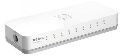 Dlink Switch 8PORT 10/100 Lan Ports, Unmanaged, Plug & Play, Auto Mdi/mdix, Green Technology, Plastic Case, Desktop