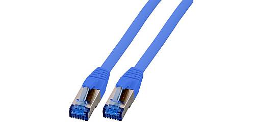 RJ45 Patch cable S/FTP, Cat.6A, Cat.7 Raw cable TPE superflex, 2m, blue