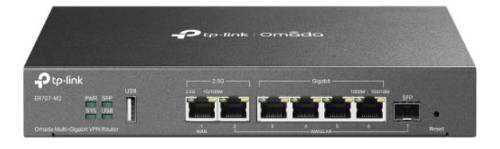 Tp-link Router Omada Multi-gigabit Vpn, 1 X Wan Ports, 1 X Lan Ports, 4 X Gigabit Wan/lan Ports, 1 X Gigabit Sfp Wan/lan Port, 1 X USB 2.0, Omada App, Dpd, Pfs, Reset Button, Black