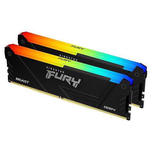 KINGSTON 32GB 3200MT/s DDR4 CL16 DIMM Kit of 2 1Gx8 FURY Beast RGB