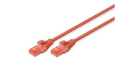 DIGITUS CAT 6 U/UTP Patchkabel - LSZH, 0,25m, rot