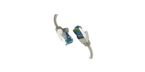 EFB-Elektronik - Patch cable - RJ-45 (M) to RJ-45 (M) - 10 m - 6 mm - S/FTP, PiMF - CAT 7 (cable) , CAT 6a (connectors) - booted, halogen-free, molded, stranded, anti-kink sleeve, 10 Gigabit ethernet, pin assignment: 1:1 - grey