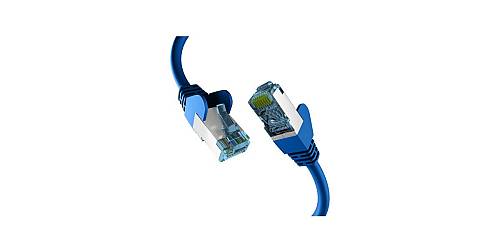 EFB-Elektronik - Patch cable - RJ-45 (M) to RJ-45 (M) - 30 m - 6 mm - S/FTP, PiMF - CAT 7 (cable) , CAT 6a (connectors) - booted, halogen-free, molded, stranded, anti-kink sleeve, 10 Gigabit ethernet, pin assignment: 1:1 - blue