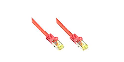 Good Connections RNS - Patch cable - RJ-45 (M) to RJ-45 (M) - 25 cm - SFTP, PiMF - CAT 7 - halogen-free, molded, snagless, stranded - red