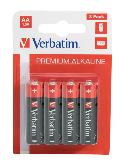 Verbatim Alkaline AA 8pcs Batteries