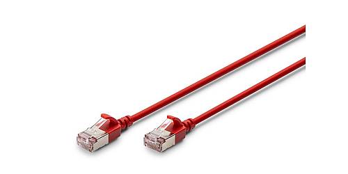 DIGITUS Patchkabel CAT 6A F/FTP Slim 0,50m rot