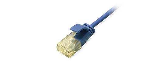 Equip Patchkabel Cat6A SlimFlex U/UTP 0.25m blau LSZH 2xRJ45 Polybeutel