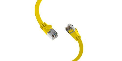 EFB RJ45 Flachpatchkabel U/FTP, Cat.6A, PVC, 0.15m, gelb