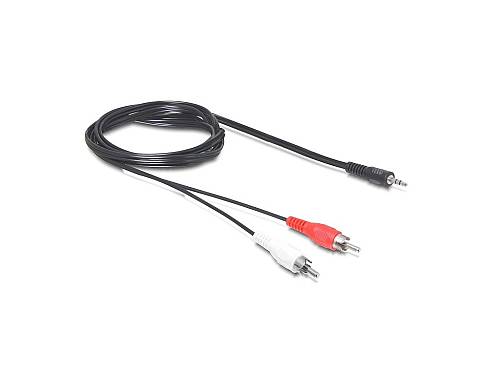 Delock - Audio cable - mini-phone stereo 3.5 mm male to mini-phone stereo 3.5 mm male - 5 m - black