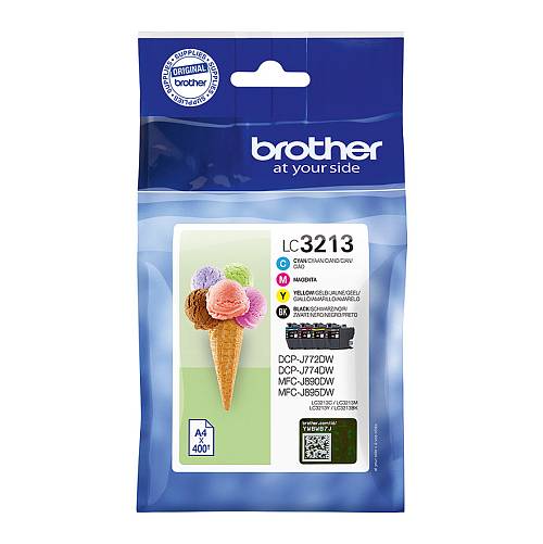 Brother LC3213 Value Pack - 4-pack - black, yellow, cyan, magenta - original - ink cartridge - for Brother DCP-J772DW, DCP-J774DW, MFC-J890DN, MFC-J890DW, MFC-J890DWN, MFC-J895DW