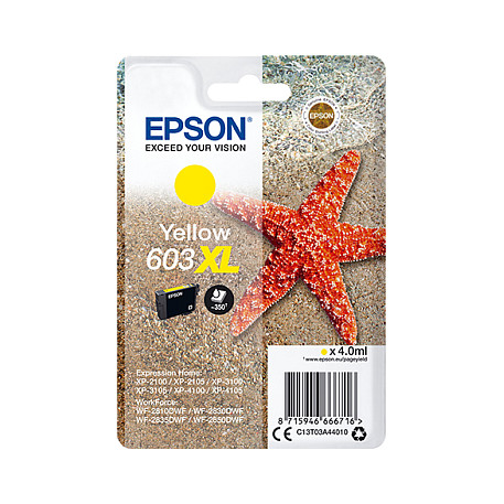 Epson Tinte 603XL C13T03A44010 Gelb bis zu 350 Seiten