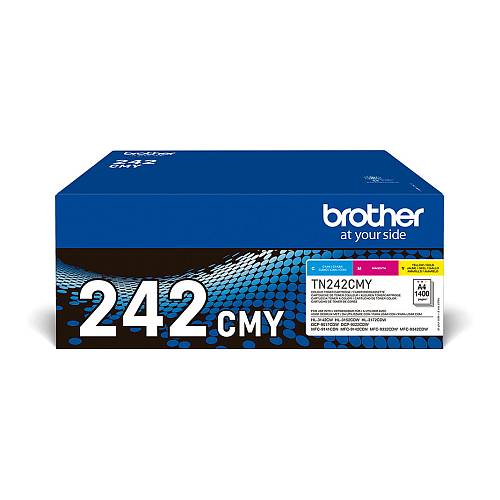 Brother TN242CMY Value Pack , 3-pack , yellow, cyan, magenta , original , toner cartridge , for Brother DCP-9017, DCP-9022, HL-3142, HL-3152, HL-3172, MFC-9142, MFC-9332, MFC-9342
