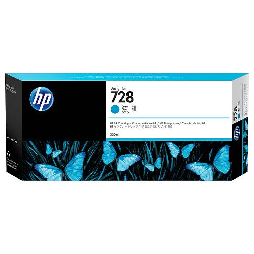 HP 728 , 300 ml , cyan , original , DesignJet , ink cartridge , for DesignJet T730, T830