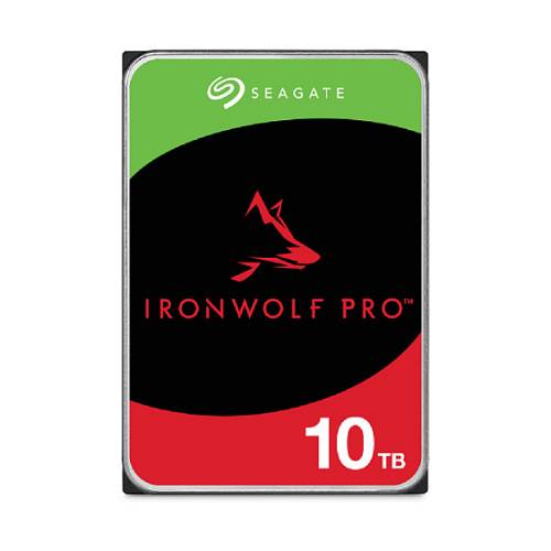 SEAGATE Ironwolf PRO Enterprise NAS HDD 10TB 7200rpm 6Gb/s SATA 256MB cache 8.9cm 3.5Zoll 24x7 für NAS & RAID Rackmount Systeme BLK