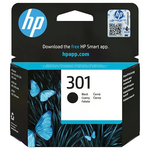 HP 301 , Black , original , ink cartridge , for Deskjet 1050A J410, 1051A J410, 10XX, 10XX J410, 15XX, 2000, 2050 J510, 2050A J510