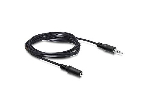 DeLOCK , Audio extension cable , stereo mini jack (F) to stereo mini jack (M) , 3 m , black