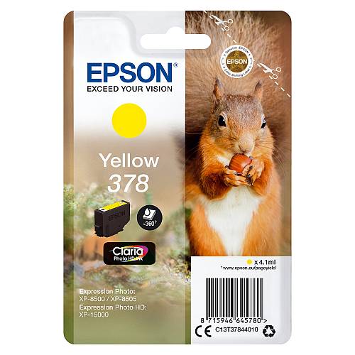 Epson Tinte 378 C13T37844010 Gelb bis zu 360 Seiten