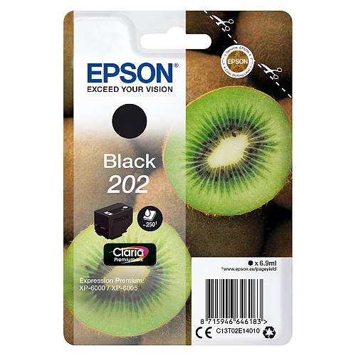 Epson Tinte 202 C13T02E14010 Schwarz bis zu 250 Seiten