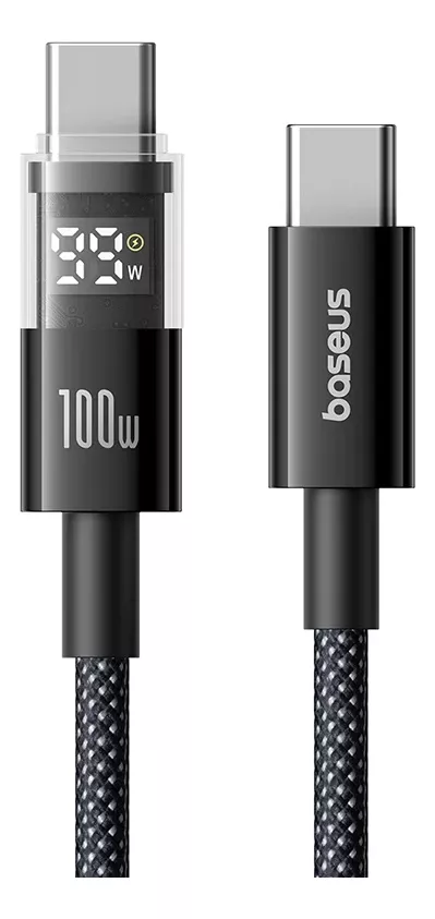 Baseus Cable USB-C to USB-C Display 2 Series Braided 100W 2.0m Black