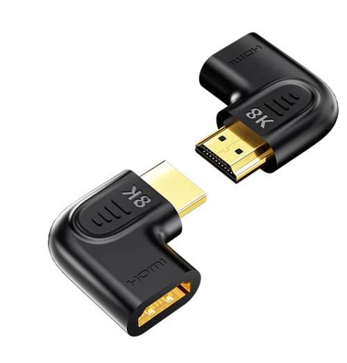 Unitek HDMI Adaptor 1x90 & 1x270 degrees RA 8K60Hz Vertical A1047ABK