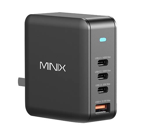 MINIX GaN Wall Charger Travel 165W 3 xUSB-C/1xUSB-A P165