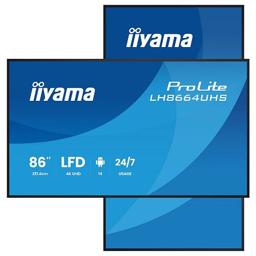 iiyama 217.4cm(85.6) LH8664UHS-B3AG 16:9 2xHDMI+USB-C (Speditionsversand)