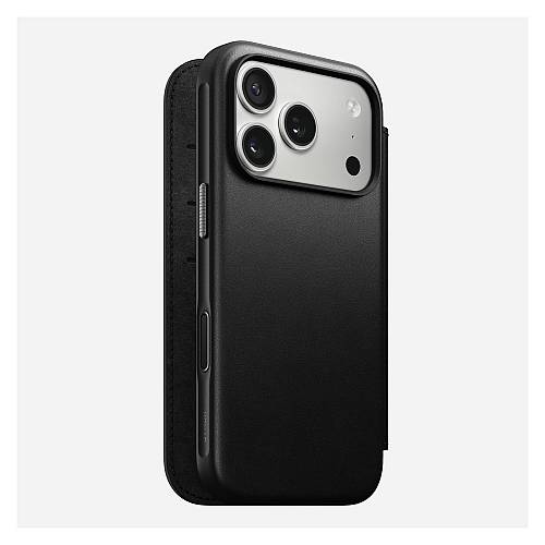 Nomad Modern Leather Folio iPhone 17 Pro Black