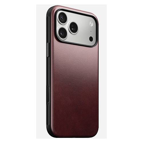 Nomad Modern Leather Case iPhone 17 Pro Max Burgundy Horween