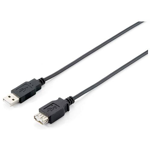 Equip Kabel USB-A 2.0 -> A Verl. St/Bu 1.80m 480Mbps sw Polybeutel