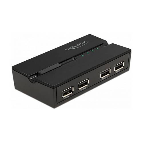 DELOCK USB 2.0 Switch fr 4 PC an 4 Gerte