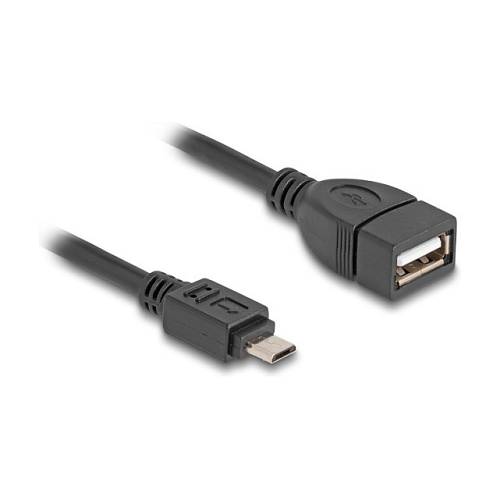 DELOCK USB 2.0 OTG Kabel Typ Micro-B Stecker zu Typ-A Buchse 11cm