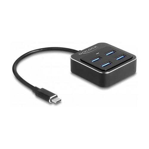 DELOCK USB 3.2 Gen 2 USB Type-C Hub mit 4 x USB Typ-A Buchse - 10 Gbps