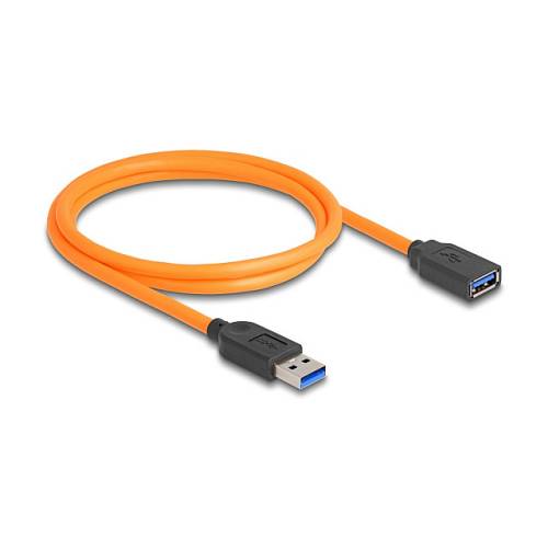 DELOCK USB 5 Gbps Kabel USB Typ-A Stecker zu USB Typ-A Buchse fur Tethered Shooting 1m orange