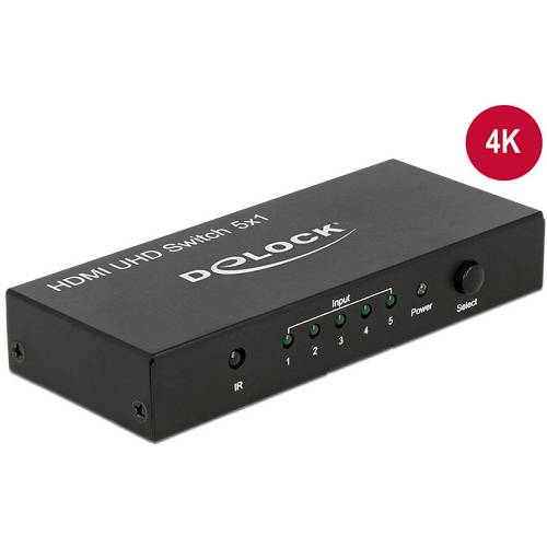 DELOCK Switch HDMI 5 in > 1 out HDMI 4K UHD