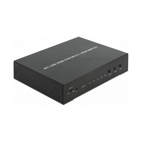 DELOCK KVM 4in1 Multiview Switch 4x HDMI mit USB 2.0