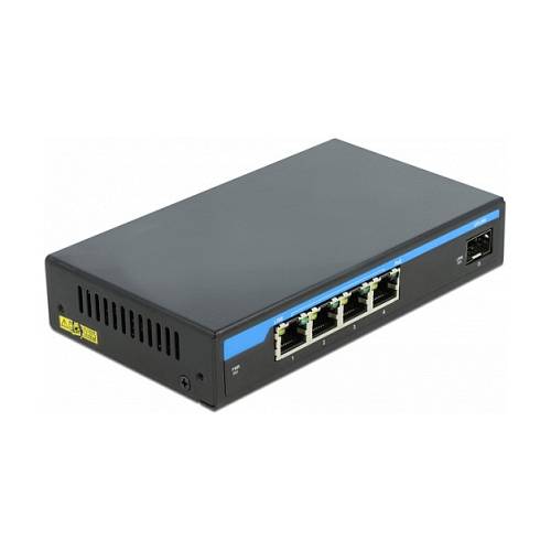 DELOCK Gigabit Ethernet Switch 4 Port PoE + 1 SFP