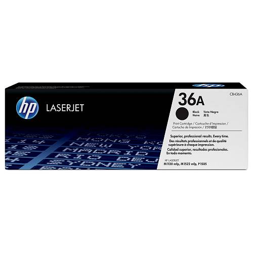 HP 36A , Black , original , LaserJet , toner cartridge (CB436A) , for LaserJet M1120 MFP, M1120n MFP, M1522n MFP, M1522nf MFP, P1505, P1505n, P1506