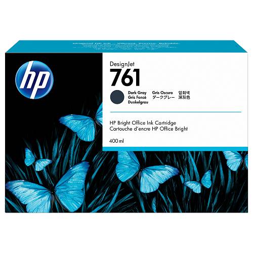 HP 761 , 400 ml , dark grey , original , ink cartridge , for DesignJet T7100, T7200 Production Printer