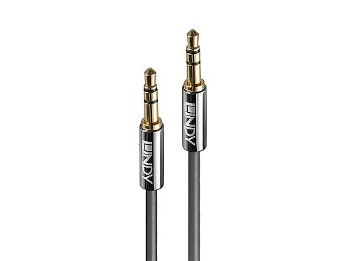 Lindy Cromo Line - Audio cable - mini-phone stereo 3.5 mm male to mini-phone stereo 3.5 mm male - 50 cm - anthracite - round