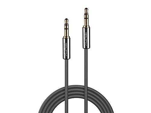 Lindy Cromo Line , Audio cable , mini-phone stereo 3.5 mm male to mini-phone stereo 3.5 mm male , 5 m , anthracite , round