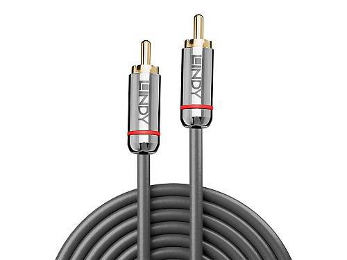 Lindy Cromo Line - Digital audio cable (coaxial) - RCA male to RCA male - 3 m - anthracite - round